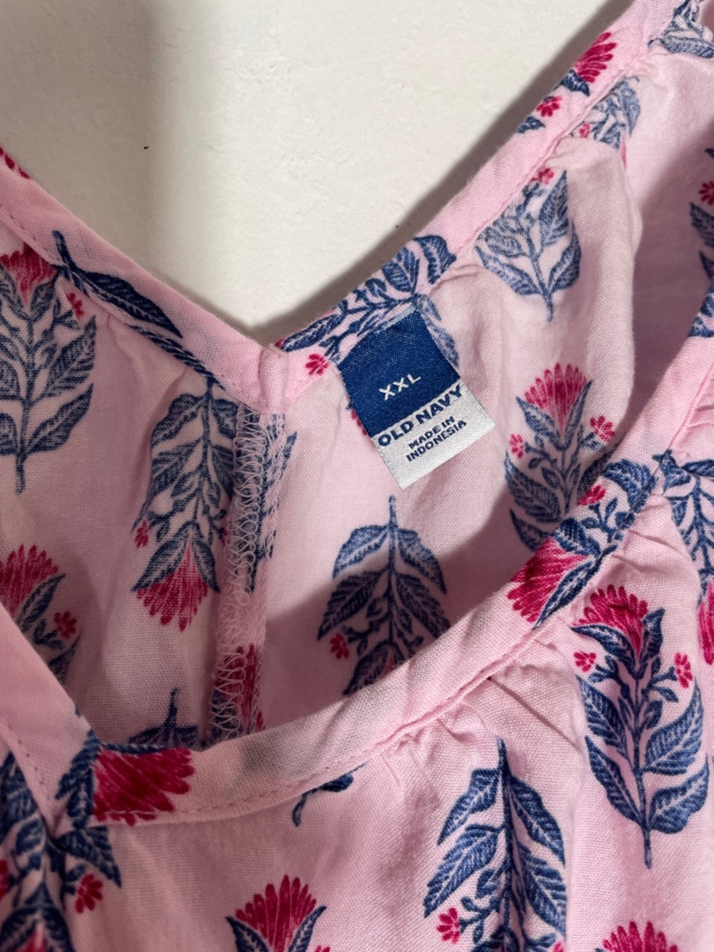 OLD Navy Sleeveless Tie-Shoulder Block Print Swing Mini Dress XXL - Picture 13 of 13